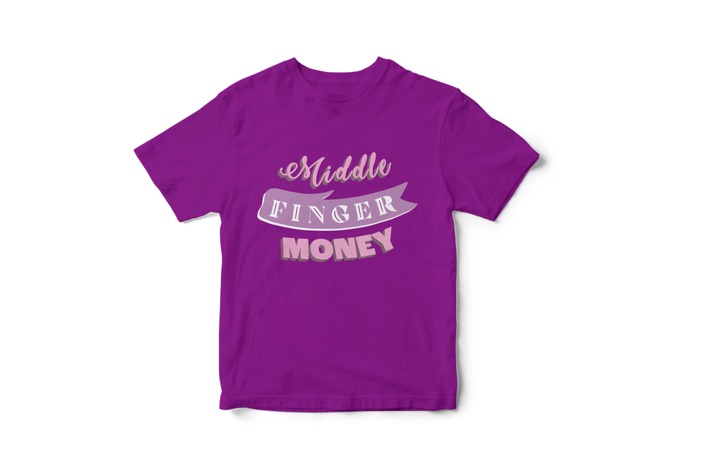Purple Retro Script Classic Tee