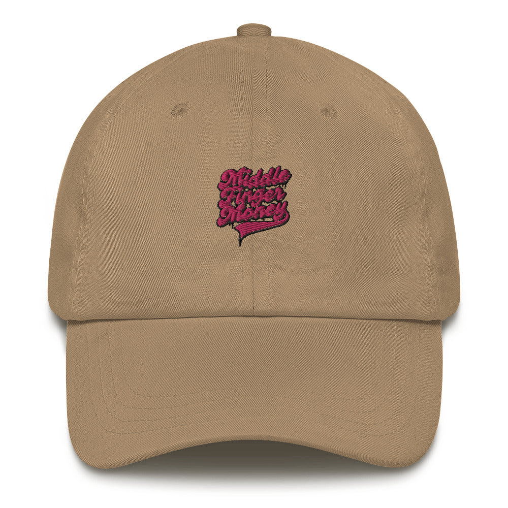 Pink Script Logo Dad Hat