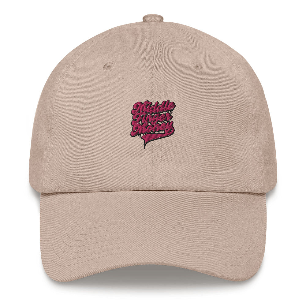 Pink Script Logo Dad Hat