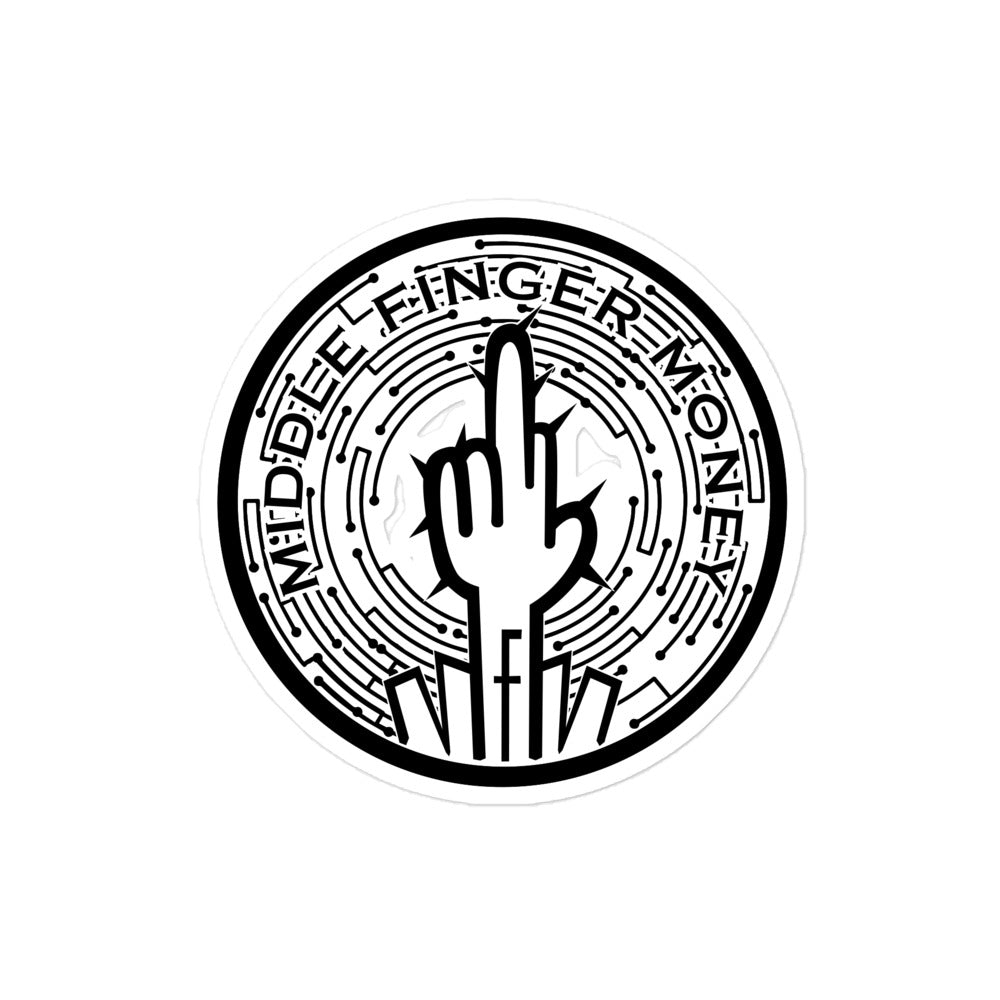 Silver MFM Coin Logo Sticker
