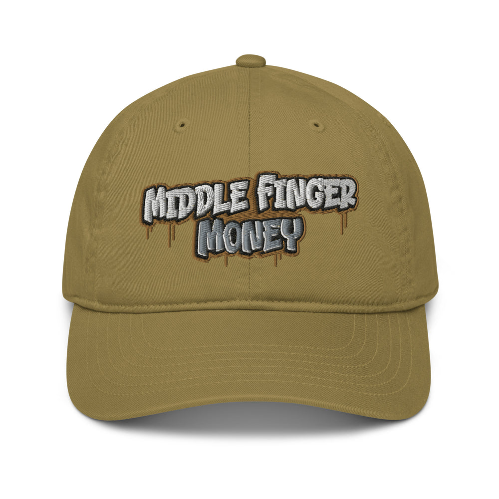 Gold Drip Logo Organic Dad Hat